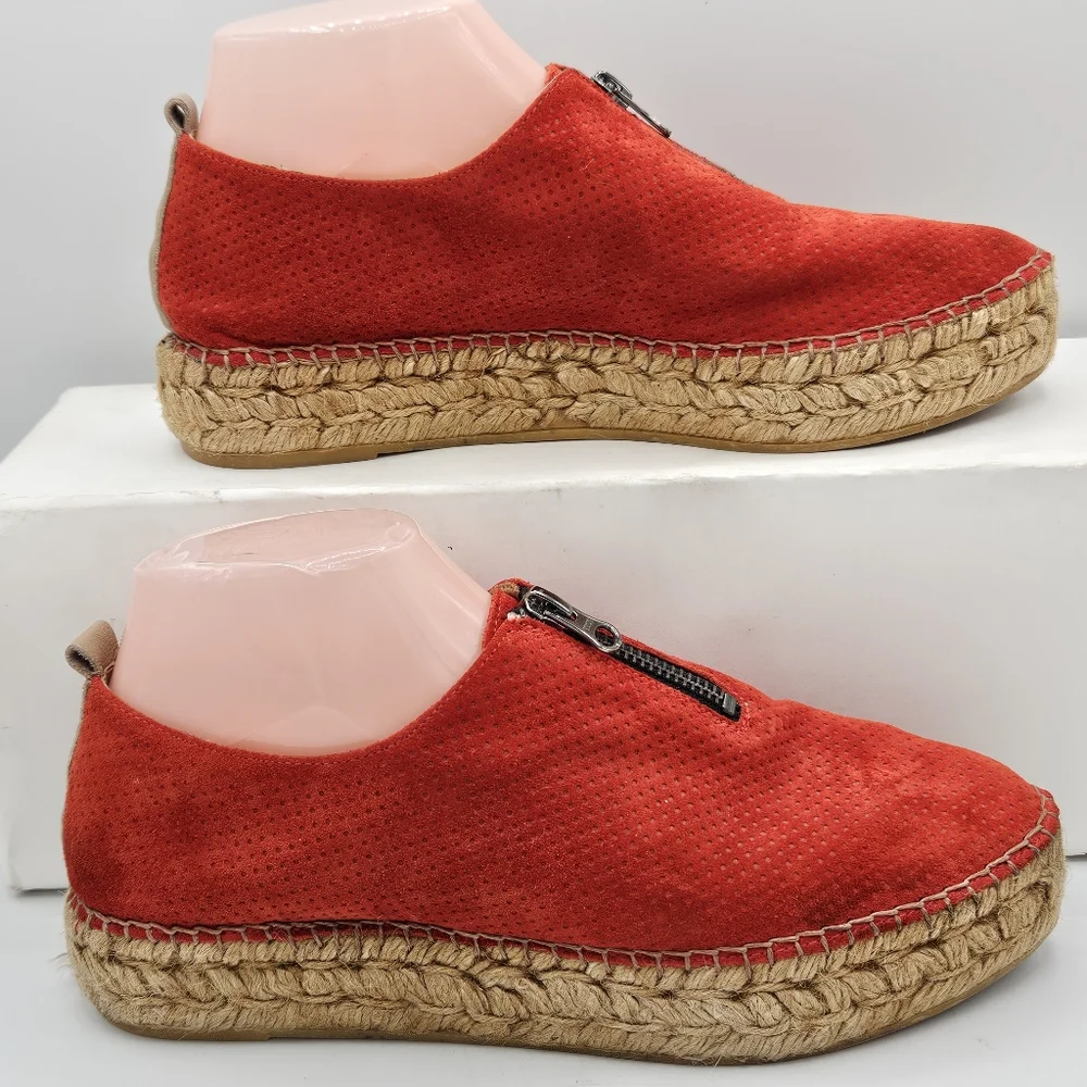 Eric Michael espadrille leather zip up shoes size 39 US 8.5 / 9